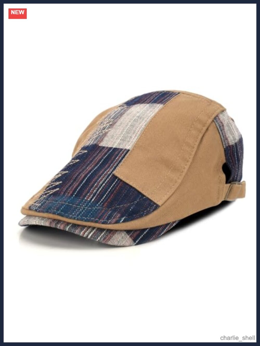 Men's Cotton Newsboy Cap Buckle Adjustable Cabbie Gatsby Flat Hat